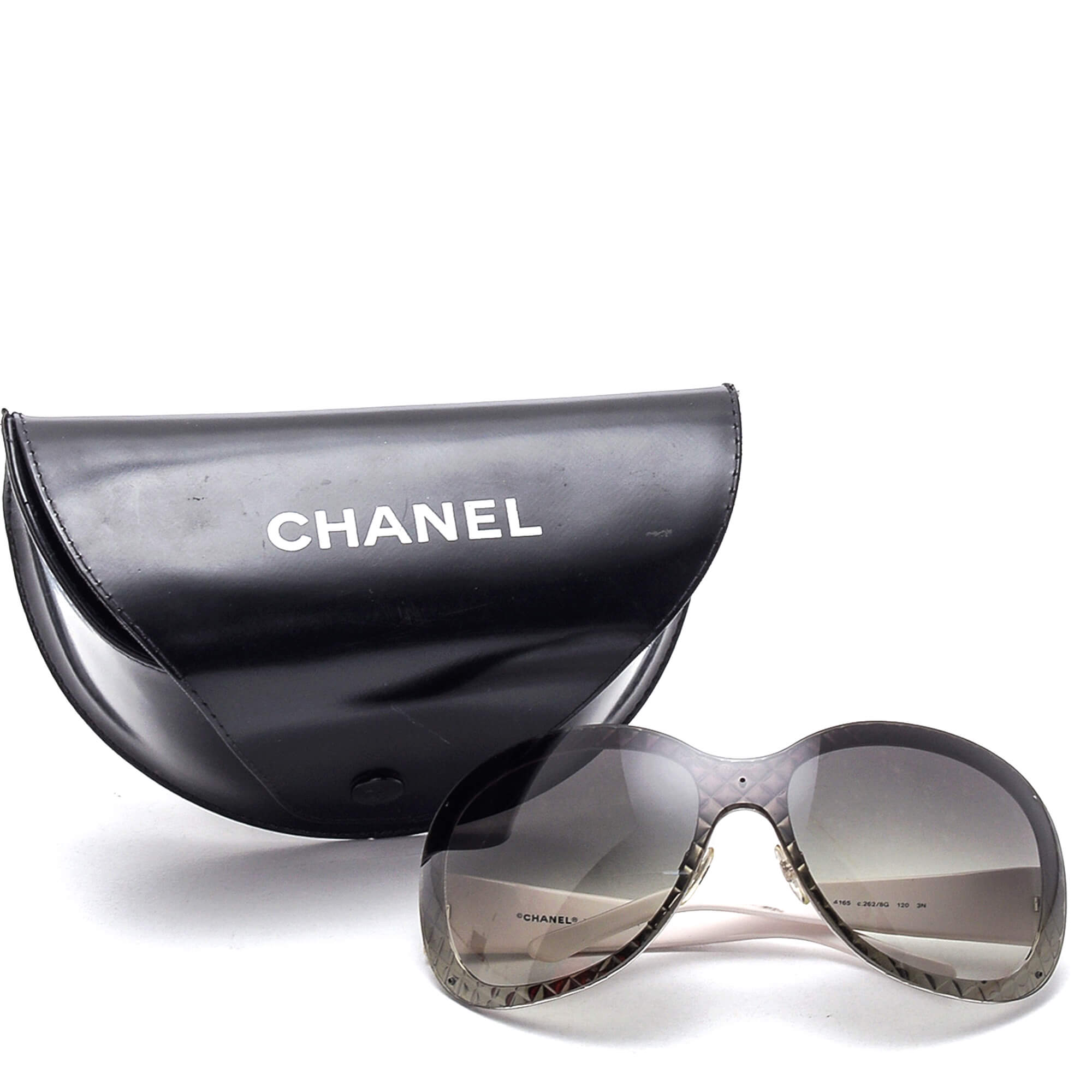 Chanel - Black / White Quilted Sunglasses 